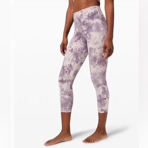 Lululemon Legging 21” Diamond Dye Pink Bliss Graphite Purple